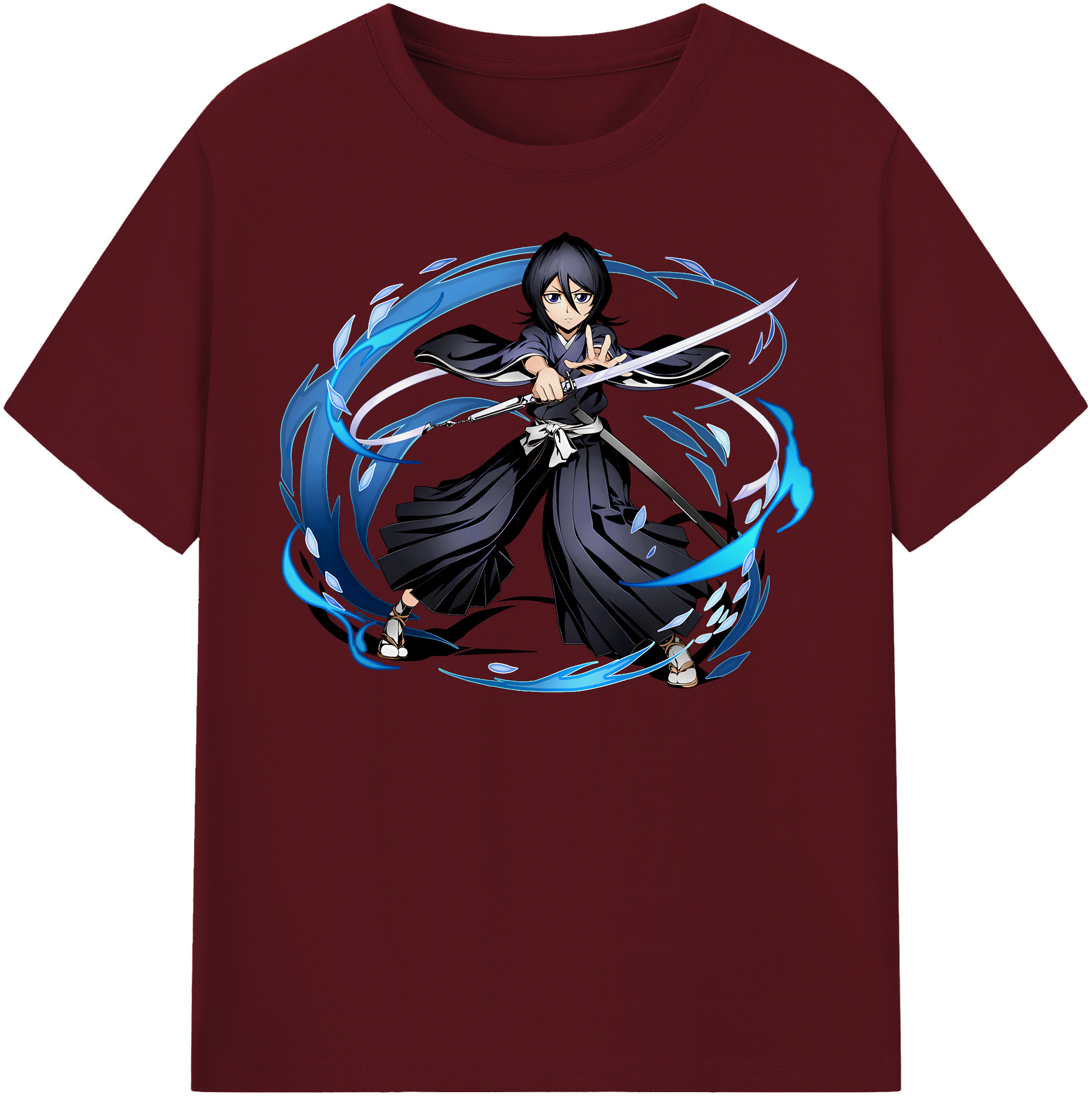 （画像用） ブリーチ 朽木ルキア BLEACH Kuchiki Rukia 綿100％半袖Tシャツ（フロントプリント）
